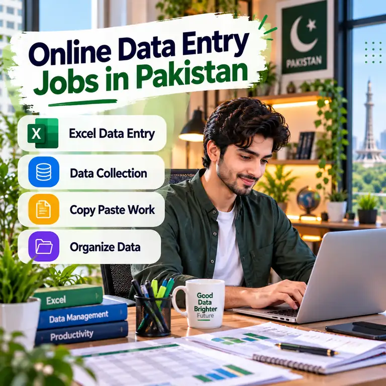 Data Entry skills and project-based work illustration