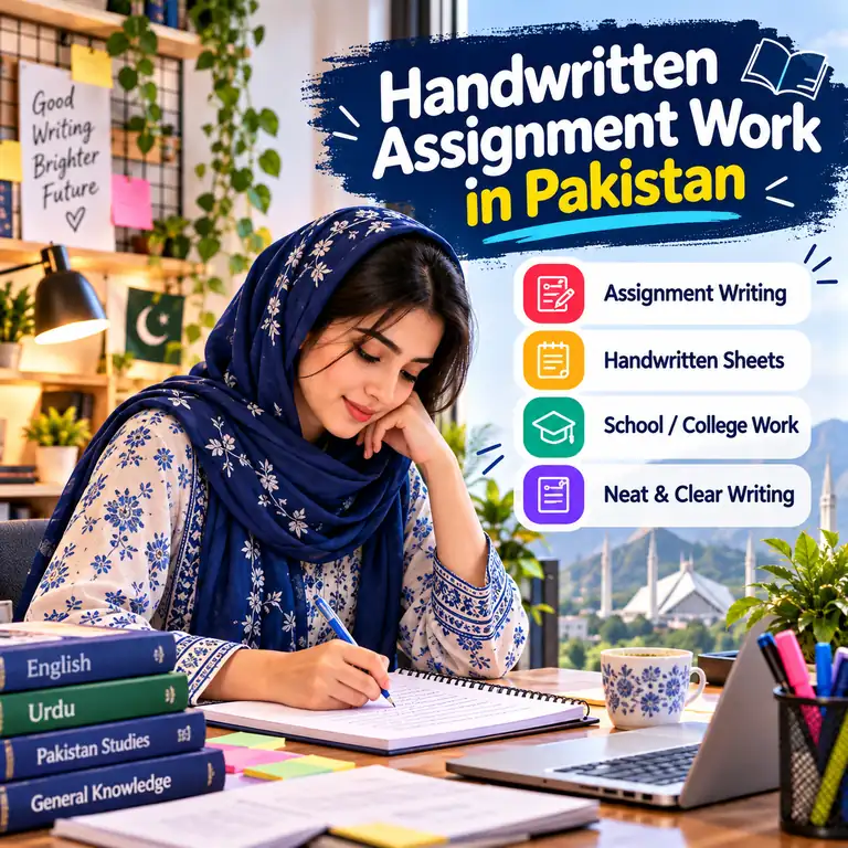 Handwriting skills and project-based work illustration